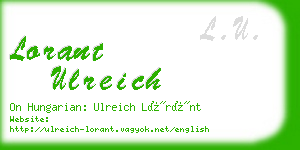 lorant ulreich business card